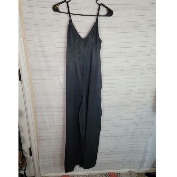 Athleta Black Calm Cool Romper in Satin Black, sz XS - Picture 2 of 14